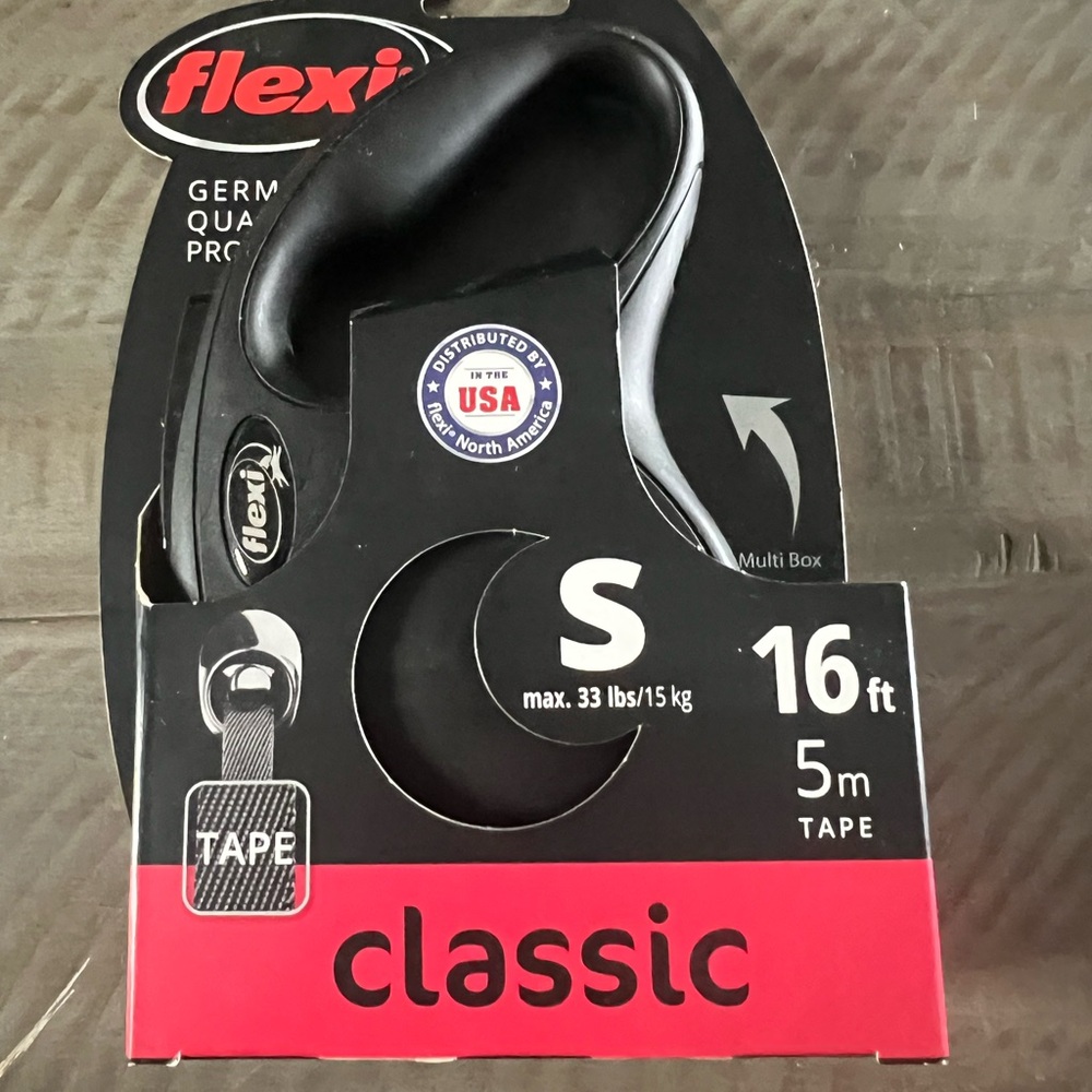 Flexi Classic Leash - Black Size Small Tape Made in USA [Brand New]